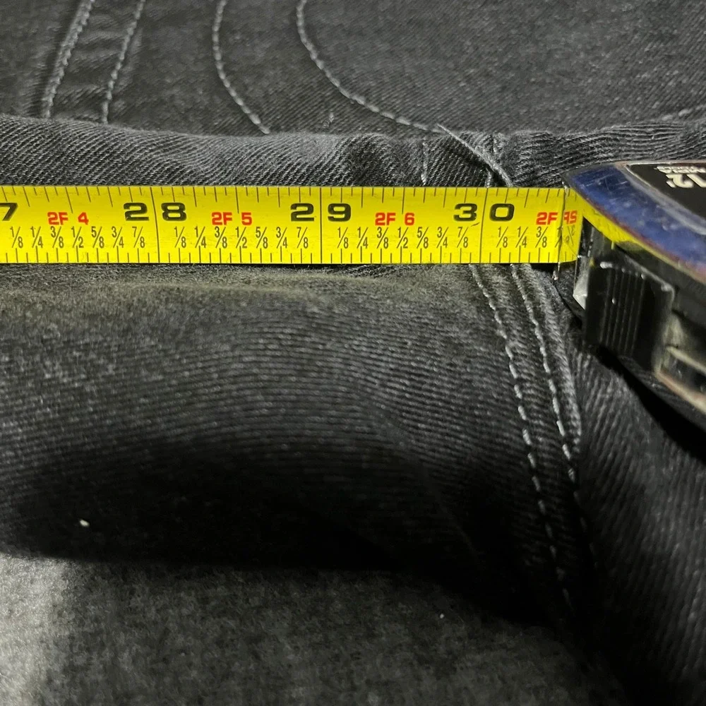 True Religion Ricky Relaxed Straight Black Jeans Mens 42x30 Horseshoe Pocket